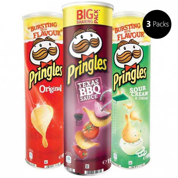 3 Packs of Pringles Potato Chips Large (163gx3)