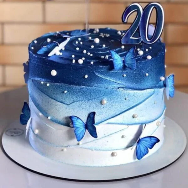 Sapphire Butterfly Cake