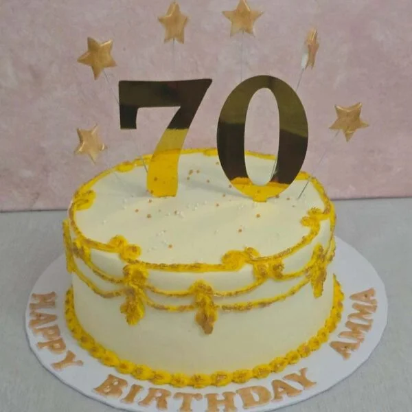 Gold Royal Cake For Mom