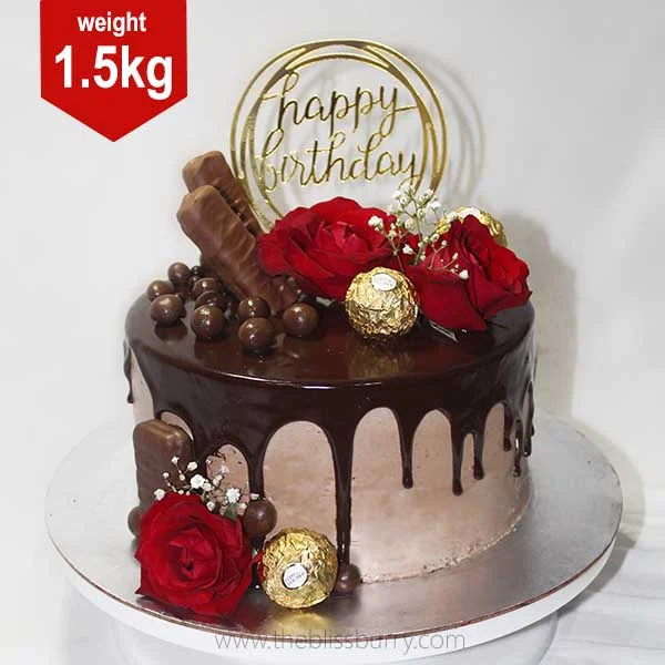 Rose Romance Fudge Cake