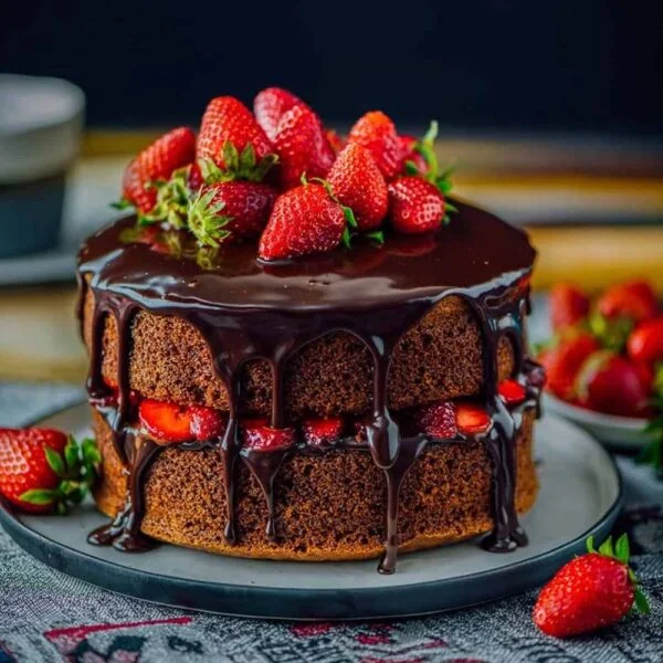 Strawberry on Choco Heaven Cake