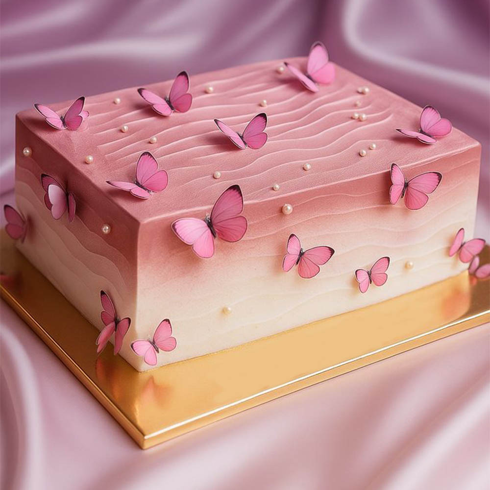 Fluttering Flora Cake