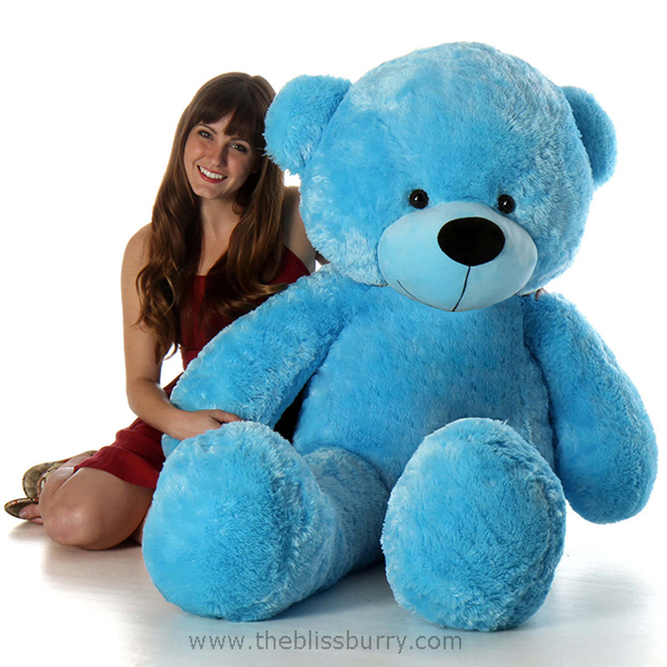 6 Feet Blue Teddy Bear