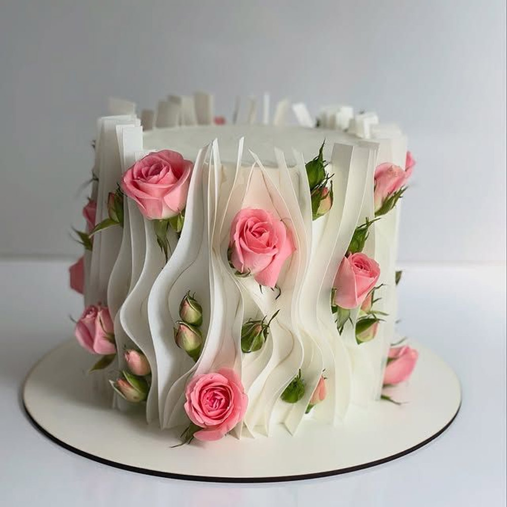 Enchanted Rose Tower Cake