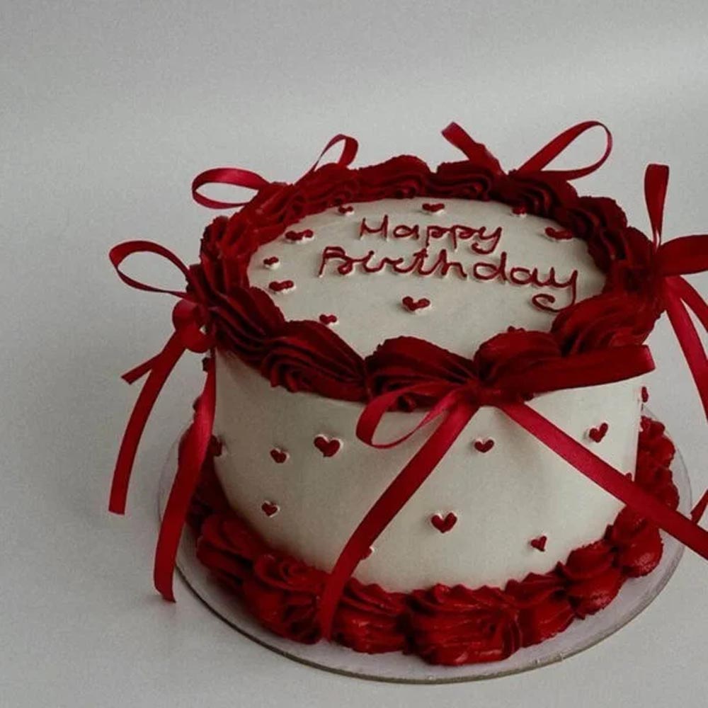Coquette Red Bow Cake