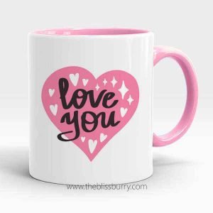 Love You Pink Inner Colour Mug