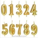 Number Candles Gold