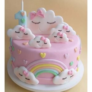 Hearty Wishes Ribbon Cake - 1kg