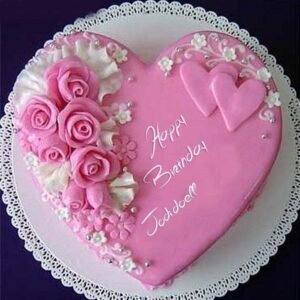 Pure Pink Heart Cake - 1.2kg