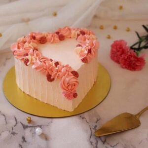 Pinky Bday Heart Cake - 1kg