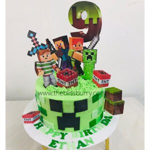 Mine Craft toys chocolate cake -1.2kg
