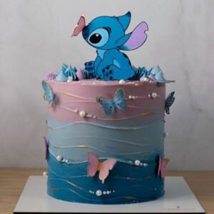 Stitch & Angel Drip Cake