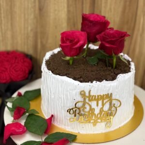 Rose Vase Lovely Cake